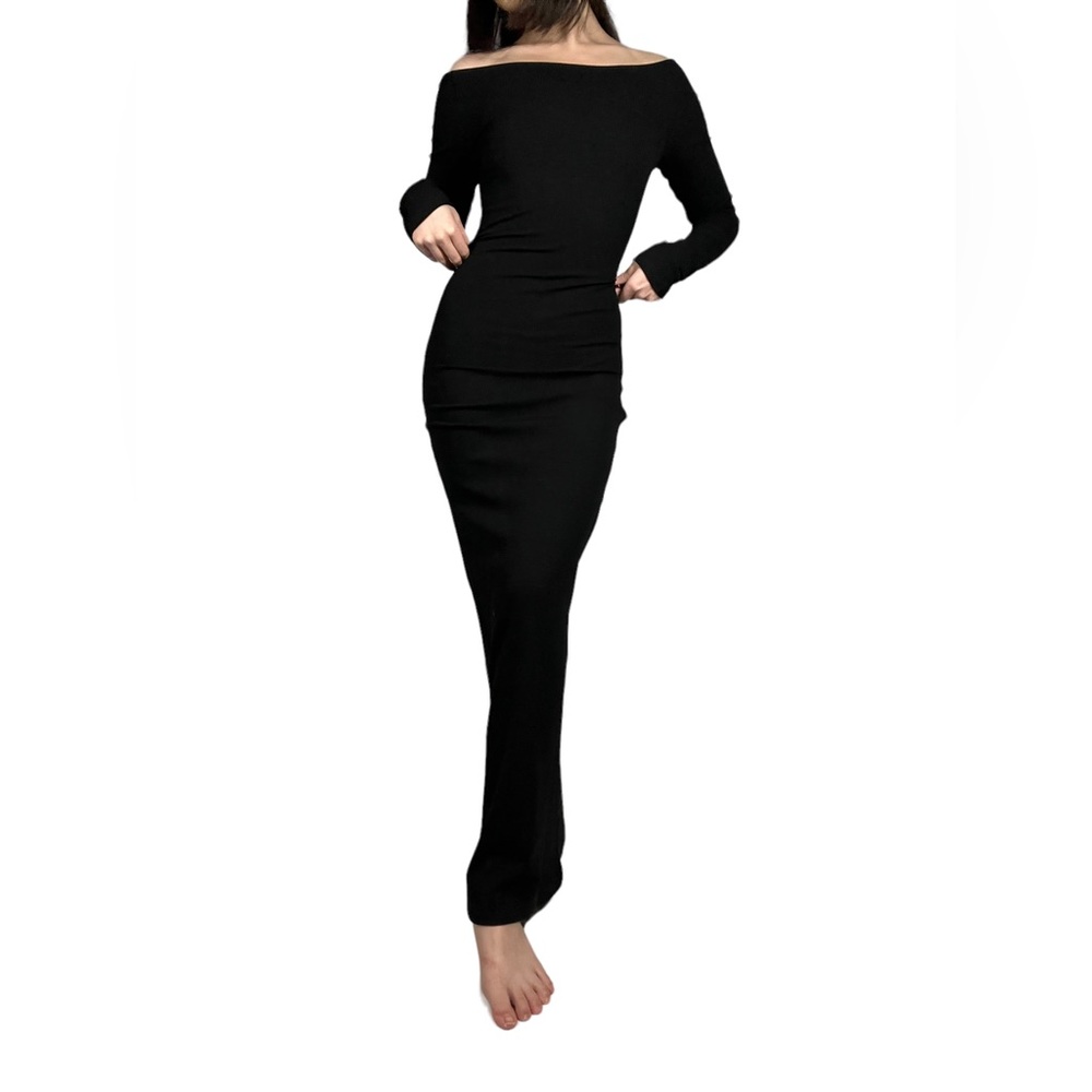 Off the Shoulder Maxi Bodycon Dress